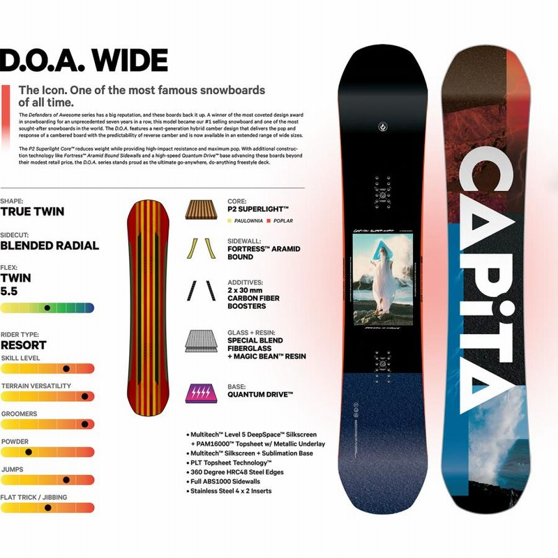CAPiTA CAPITA キャピタ 23-24 スノーボード D.O.A WIDE