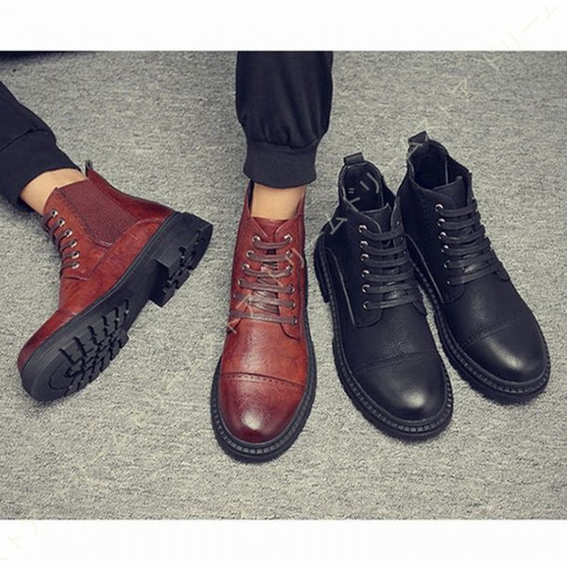 マーチンブーツ メンズ シューズ 靴 メンズ 大きいサイズ ショートブーツ ハイカット ブーツ かっこいい レースアップ シューズ キレイめ おしゃれ 代 30代 通販 Lineポイント最大0 5 Get Lineショッピング