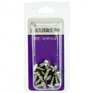 556 白鐵丸頭螺絲3/16x1/2"