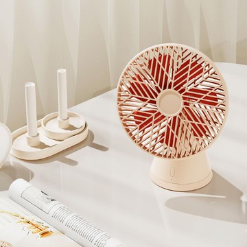 USB充電桌面風扇-雨林PRO(桌上型風扇/電風扇) 杏白