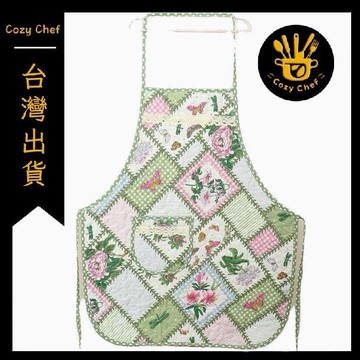 ✨️臺灣出貨✨️暖廚小築✅可開發票新款韓式絎縫圍裙夾棉布藝廚房家用工作服透氣做飯圍腰女田園