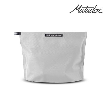 【Matador 鬥牛士】FlatPak Zipper Toiletry Case 便攜防水拉鍊旅行收納袋 - 灰白色