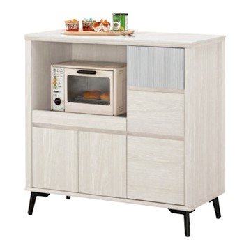 文創集 克萊雙色3尺岩板拉盤低餐櫃-90x40x90cm免組