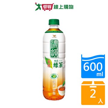 濃韻日式綠茶600ML【兩入組】【愛買】