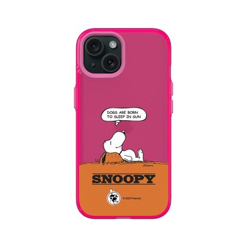 iPhone 15 Clear 粉漾桃 - 史努比 Snoopy 75th Anniversary - 75週年-休息一下