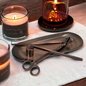 Les nez 香鼻子 香氛蠟燭滅燭工具組 四件組 (四色) - 白銀四件組