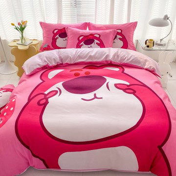 卡通舒柔棉被套單件 熊抱哥 米奇 唐老鴨 星黛露 整面圖案印花 單人被套 雙人被套 加大被套