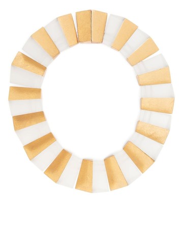 Monies - metallic geometric necklace - women - Acetate - One Size - Gold