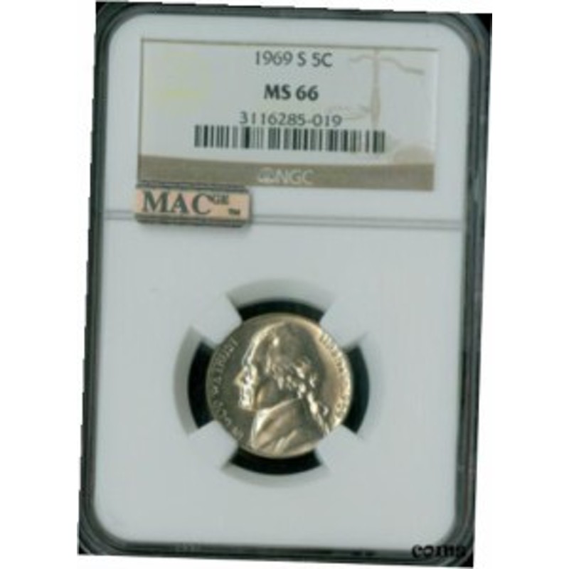 品質保証書付】 アンティークコイン NGC PCGS 1969-S JEFFERSON NICKEL