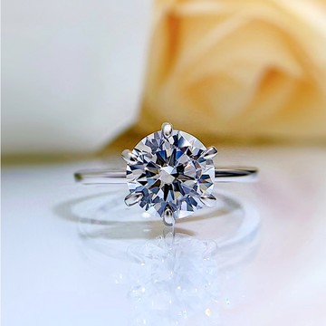 情人節 隔日到貨 免費升級 2克拉 六爪 八心八箭 莫桑鑽 奧地利水晶 可調式戒圍 不退色 343