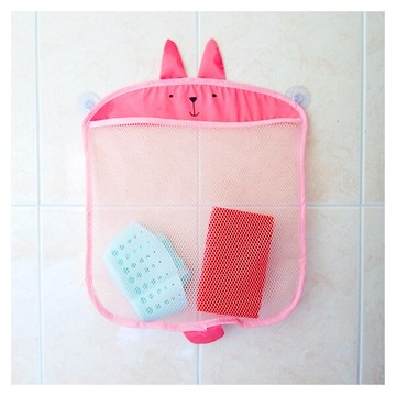 可愛吸盤網狀掛袋 瀝水掛袋 牆面收納籃 儲物掛籃 雜物收納掛袋 收納袋 附吸盤 瀝乾 可愛 方便 收納 卡通 造型 瀝水袋 浴室 廚房 贈品禮品