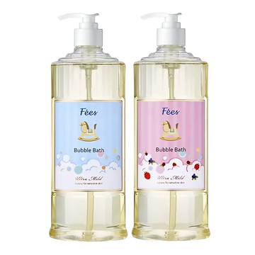 Fees BEBE 嬰兒柔護泡泡露 新生兒組合 清新香600ml + 莓果香600ml  1組