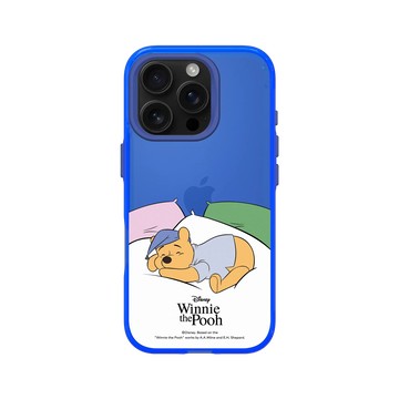 iPhone 16 Pro Clear 激光藍 - 迪士尼-小熊維尼 Disney Winnie The Pooh - 枕頭上的維尼