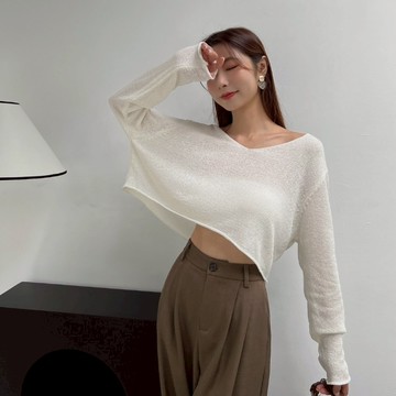 【Aa.chic】慵懶V領針織長袖上衣(五色).女裝/上身/慵懶/V領/針織/長袖/日常/百搭/秋冬【C176236】