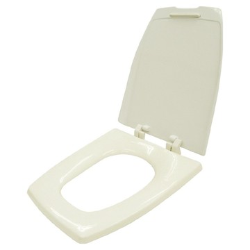 雙手萬能 通用型單體方形馬桶蓋 耐衝擊塑膠 堅固耐用 台灣製造  47 x 40 x 6.5cm  牙色  1個