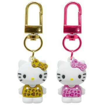 【震撼精品百貨】Hello Kitty_凱蒂貓~日本Sanrio三麗鷗 KITTYPVC造型公仔吊飾2入組-豹紋*62032