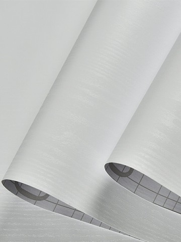 純白木紋貼紙家具翻新衣柜貼膜桌面改色柜門自粘防水防潮裝飾墻紙