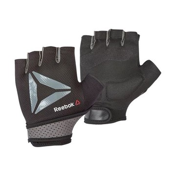 Reebok~防滑短指訓練手套1雙入(黑底/灰LOGO) 款式可選