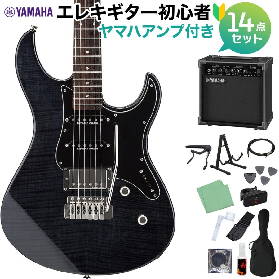 YAMAHA ヤマハ PACIFICA612VIIFM TBL エレキギター 初心者14点セット 〔ヤマハアンプ付き〕 トランスルーセントブラック パシフィカ〔オンラインストア限定〕