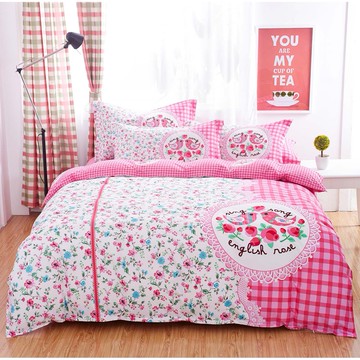 高質感天鵝絲絨磨毛加大床包兩用被四件套 - 匆匆那年