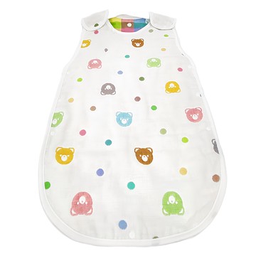 OP Mini 六重紗防踢袍 - 彩色熊 日本製造 100%棉  58 x 35cm