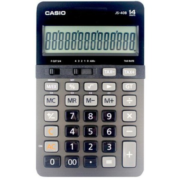 CASIO 卡西歐 JS-40B 商用計算機-高品質14位數中長型/一台入(促1600)-(原JS-40TS)全新有保固【APP滿額下單4%點數(單一帳號最高1500點)】6/30止