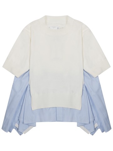 sacai cotton blend jersey