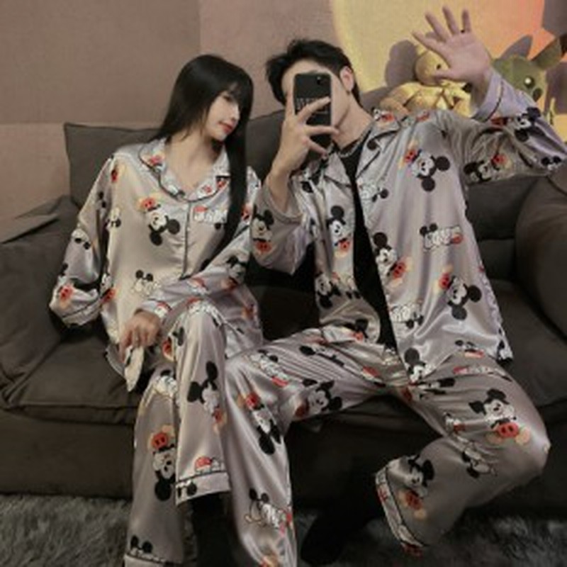 春秋夏 男女セット ディズニー パジャマ 上下セット ペアパジャマ レディース メンズ カップル ルームウェア シルク ペアパジャマ 長袖パ 通販 Lineポイント最大1 0 Get Lineショッピング