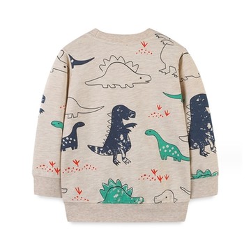 隨性塗鴉滿印恐龍長袖上衣 薄長袖 男童 兒童 童裝 橘魔法 現貨【BB6349】