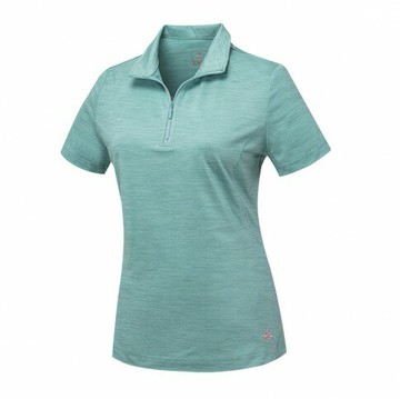 【【蘋果戶外】】山林 51P02 62 碧綠 女 膠原蛋白透氣排汗衣 POLO衫 短上衣 吸濕快乾拉鍊式立領 春夏 Mountneer