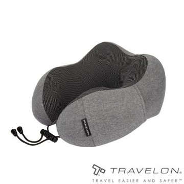 【Travelon美國防盜包】旅行記憶頸枕TL-13483灰/長途旅遊/小憩必備