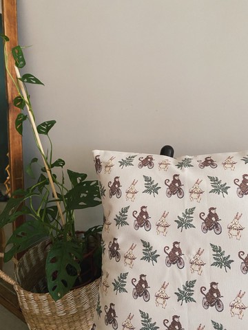 兔猴 純棉 抱枕套 新年禮盒 45X45 50X50cm