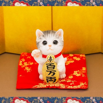 Devalier 招財貓擺飾 生意興隆、辟邪、祛病、開運、增加財運、招財、入口、餐廳、開幕慶典、生日、週年紀念、聖誕節、新年、雜貨 cb039w