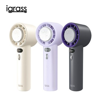 igrass 數顯100段制冷式強力靜音風扇鵝卵白