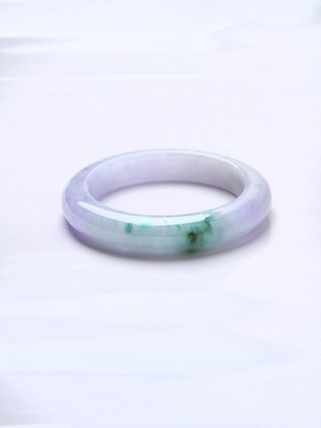 春曉 | 冰糯種 / 春彩 / 平安鐲 / 手圍17.5 | 天然A貨翡翠玉鐲