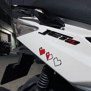 反光屋FKW 趣味貼紙 汽車貼紙 機車貼紙 反光貼紙 防水貼紙 安全帽貼紙 8bit像素 像素 愛心 貓咪 章魚 恐龍