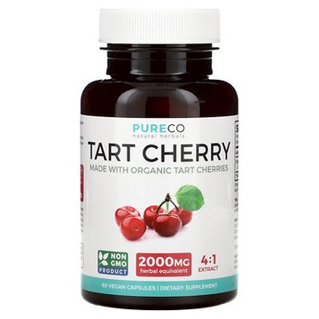 Pure Co., 酸櫻桃，500 毫克，60 粒全素食膠囊