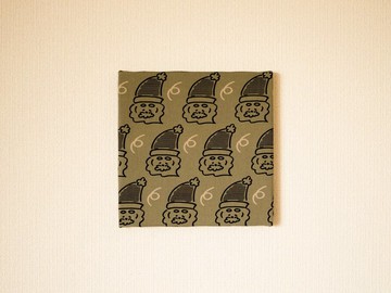 gokigen-santa*kurukuru 聖誕布藝畫板 (olive)【訂製商品】