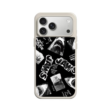 iPhone 17 Pro Max SolidX 貝殼灰 - Jaws - 大白鯊 - 黑白圖案