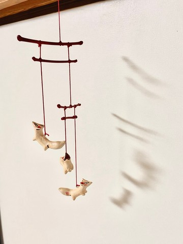 吊飾「鳥居的狐狸」