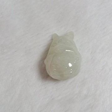 逸品軒～天然緬甸玉A貨-O0429-貓貓小擺件高25.6mm寬18.5mm厚14.6mm