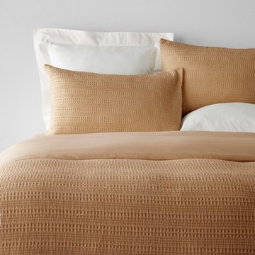 艾禮思200織水洗棉床包單人 焦糖橙