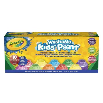 Crayola 繪兒樂 可水洗兒童顏料 閃亮色  10個  57g