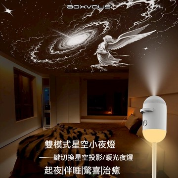 迷你投影儀小夜燈 星空投影燈 星空燈 小夜燈 臥室燈 床頭燈 睡眠燈 氛圍燈 星河燈 璀璨星雲燈 護眼燈 居家生活 創意
