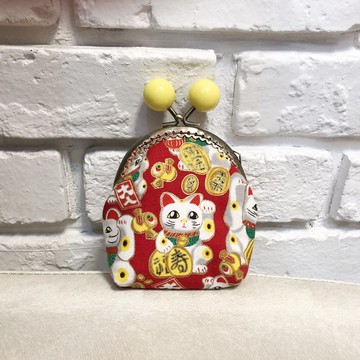 小彩虹糖果口金零錢包-招財紅