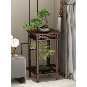 花架子客廳落地式中式仿古雕花置物架2025新款家用多肉植物花盆架