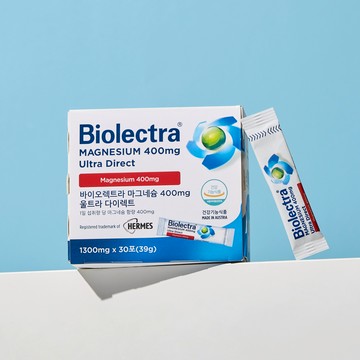 Biolectra Magnesium 400mg Ultra Direct 30 Sticks (1-month supply)