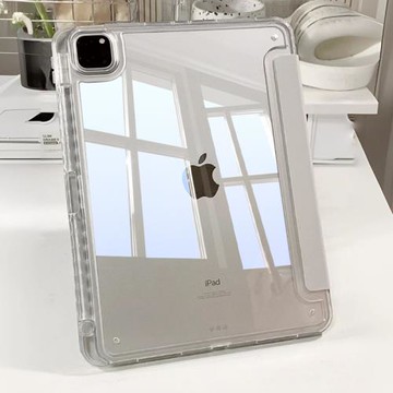 2025新款適用ipad air7/6保護套透明case蘋果ipadpro平板帶筆槽mini7防彎摔13寸輕薄11代亞克力全包12.9防摔
