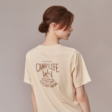 GIORDANO 女裝Outdoor系列印花上衣 - 01 海霧色