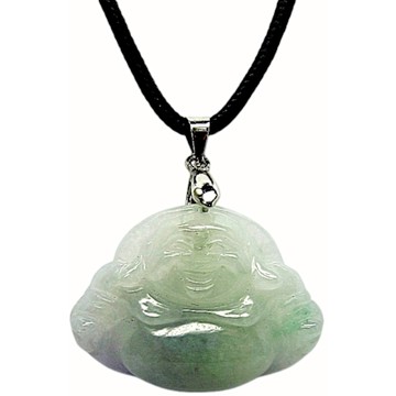 【小樂珠寶】春帶彩平安佛公 天然A貨翡翠玉石吊墜子項鍊AA11